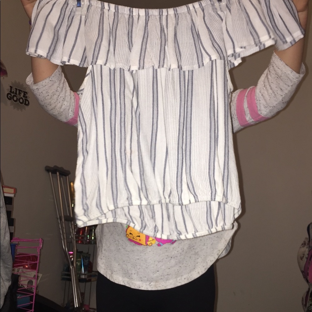 size medium over the shoulder shirt
